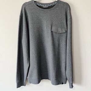 Alpine Designs Men’s Size XL Gray Textured Pullover Sweatshirt Chest Pocket